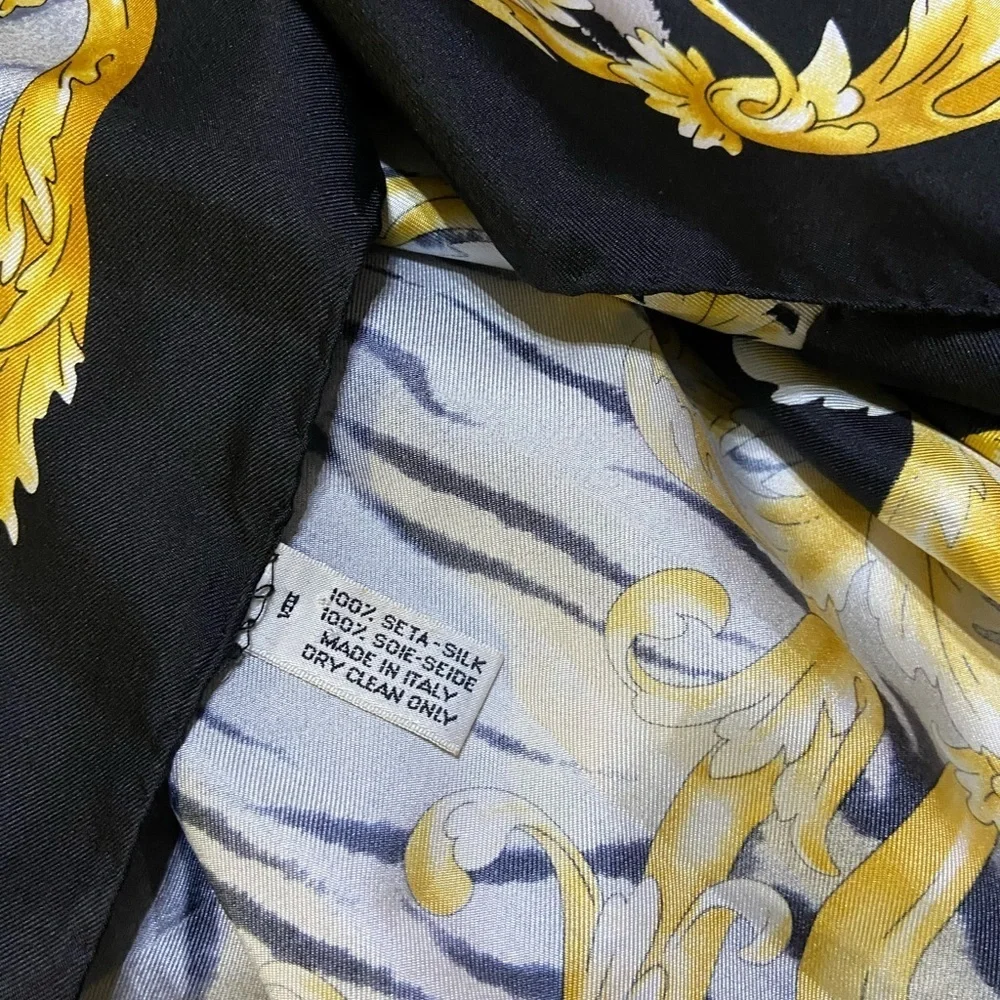 Gold silk scarf